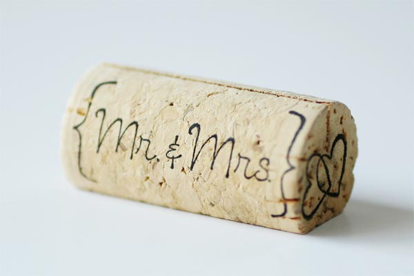 Custom Wine Cork Place Card Holders