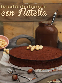 Bizcocho de chocolate con nutella