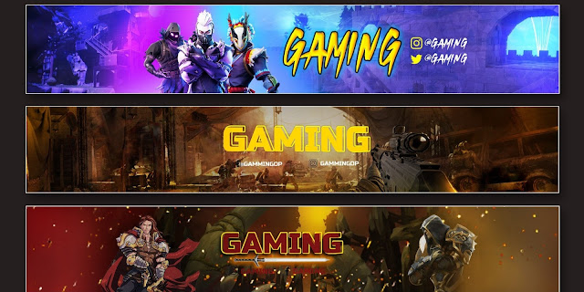 gaming banner templates