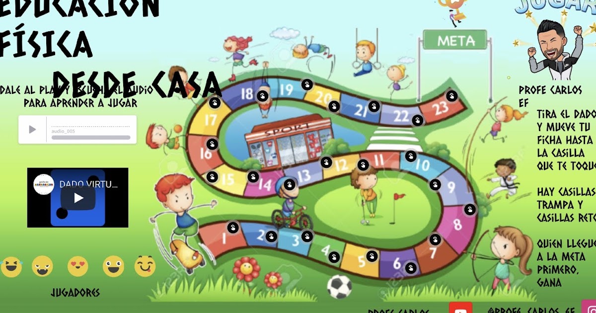 EDUCACIÓN FÍSICA EN CASA: JUEGO TABLERO