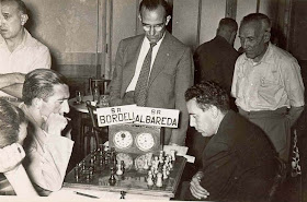 Partida de ajedrez Miquel Albareda contra Román Bordell, La Pobla de Lillet 1958