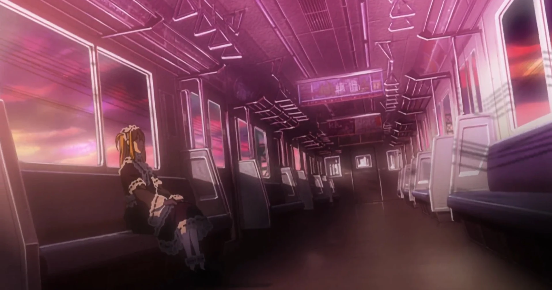 Misa Amane travelling in train last scene Death Note anime