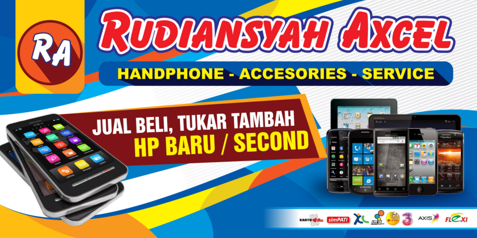 Contoh desain  banner  counter handphone contoh desain  grafis