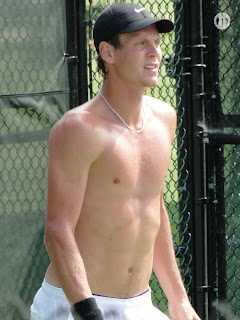 Tomas Berdych Shirtless at Cincinnati Open 2009