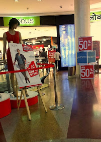 Sales in a mall