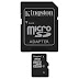 Cartão de Memória Kingston SDC10 MicroSDHC - 8GB Classe 10 + 1 Adaptador SD