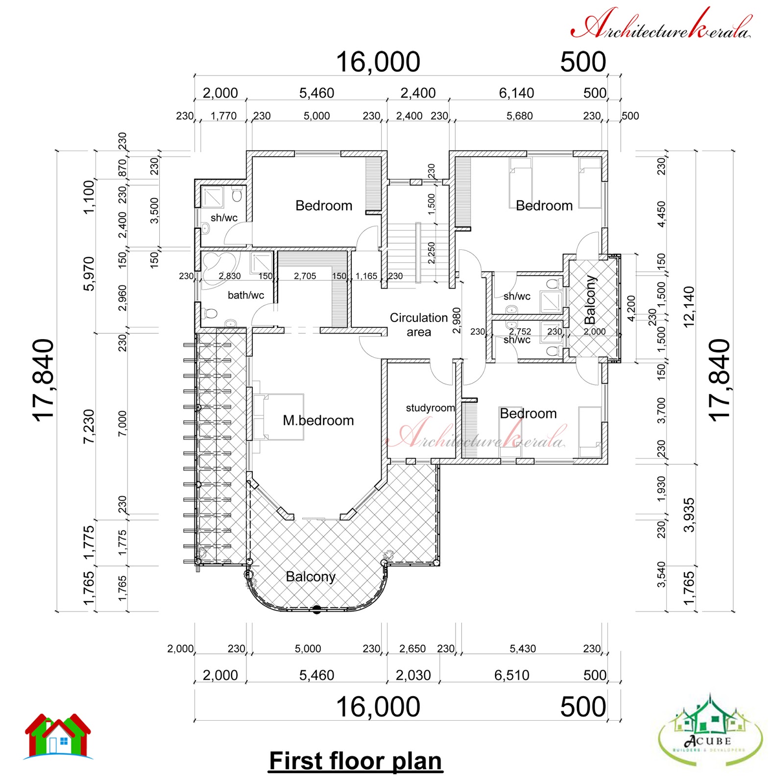 DOUBLE STORIED KERALA HOUSE  PLAN  AND ELEVATION  