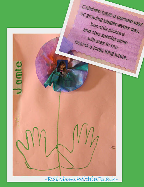 Preschool graduation keepsake, handprint rhyme 