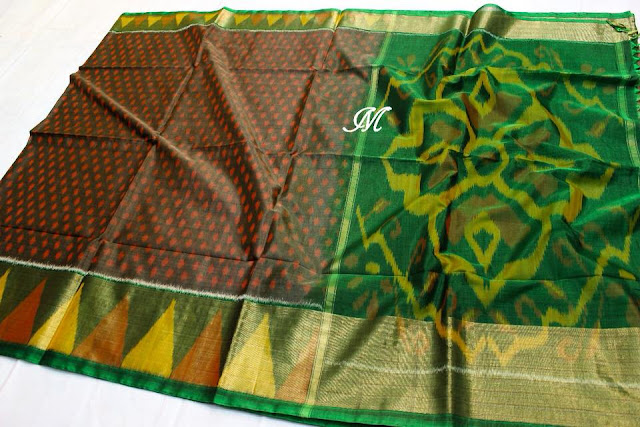 Pochampally ikkat sico silk saree 