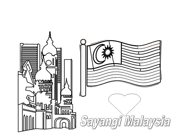 Gambar Mewarna - Sayangi Malaysia - SOP.NAME.MY