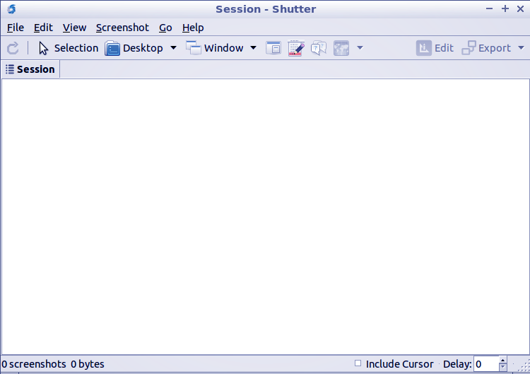 Shutter Screenshot tool main window