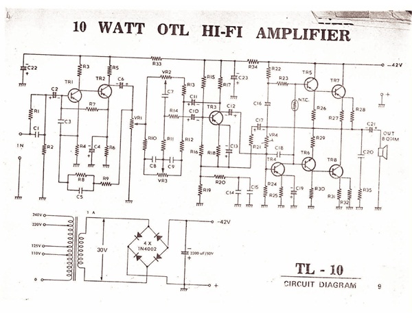 Skema Amplifer 8 watt, 10 watt, 15 watt, 20 watt 