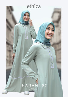 Koleksi Ethica Terbaru Gamis Hanami 07 Baju Muslimah Lengan Panjang Cantik Variasi Renda Inspirasi Outfit OOTD