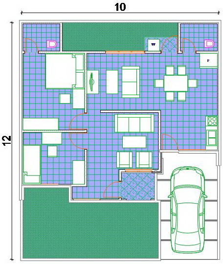 Contoh Rumah Minimalis: Alternatif Lay Out Dilahan 10x12 m