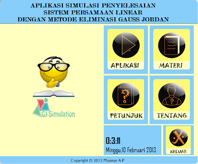 aplikasi simulasi untuk menghitung sistem persamaan linear metode eliminasi gauss jordan