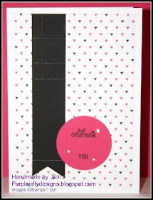 Stampin' Up!, challenge, pop of pink, triple banner punch, melon mambo