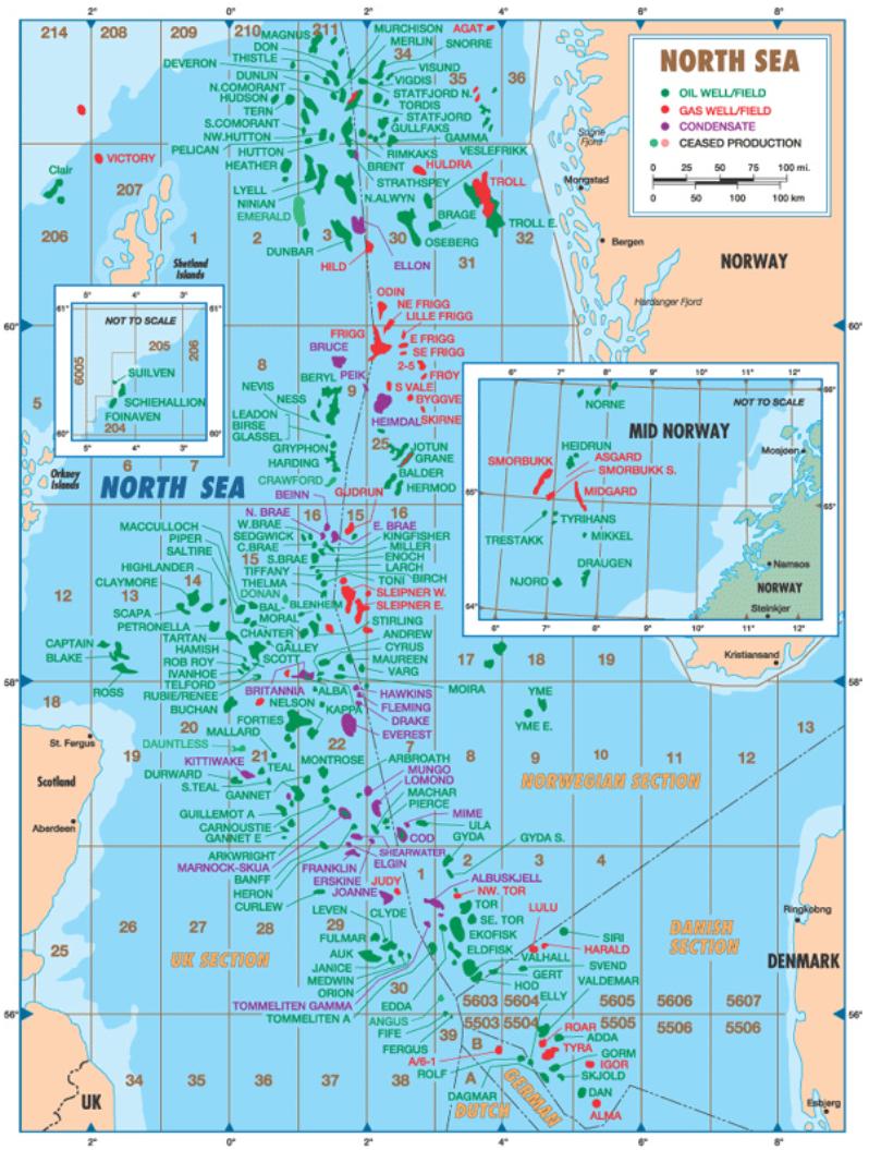 Map Uk Oil Fields 