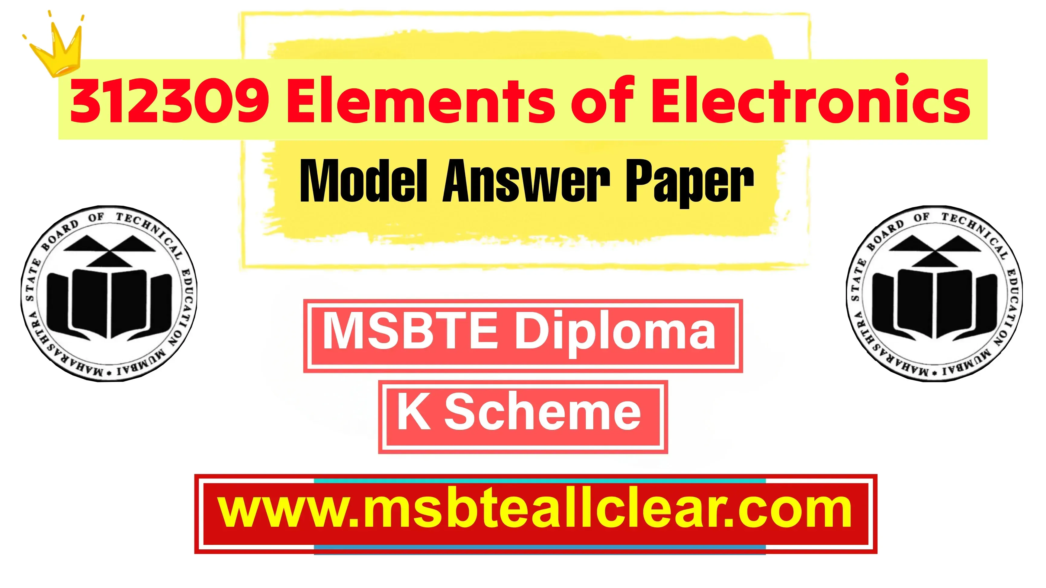 312309 EOE Elements of Electronics K Scheme Model Answer Papers