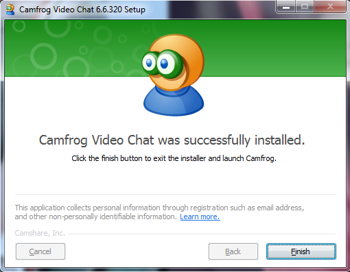 Install Camfrog 6.6 Finish