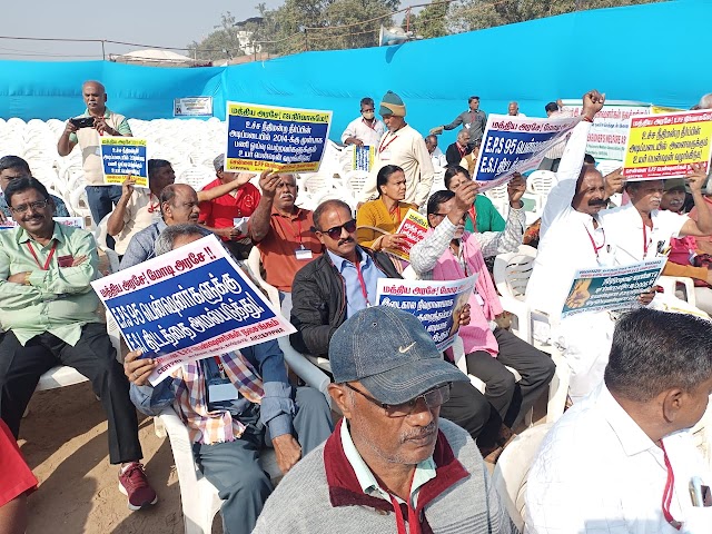 EPS 95 Pension Hike 9000: Huge dharna was held at Jantar Mantar on the call of All India Coordination Committee of EPS - 95 Pensioners Associations