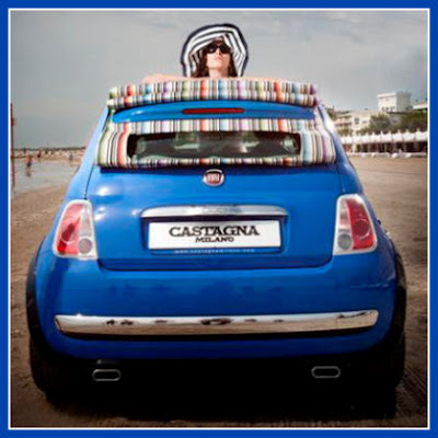 New Fiat 500 C Capri Blue by Castagna Milano Posted by 500blog at 317 PM