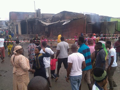 Fire at Idimu Bust stop destroys 36 houses!  5