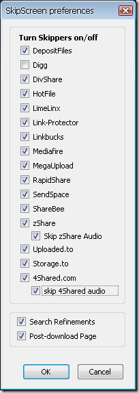 skipscreen preferences
