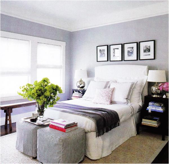 Light purple and gray girls bedroom
