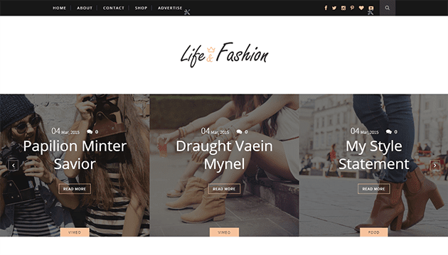Life & Fashion Minimal Clean & Responsive Blogger Template