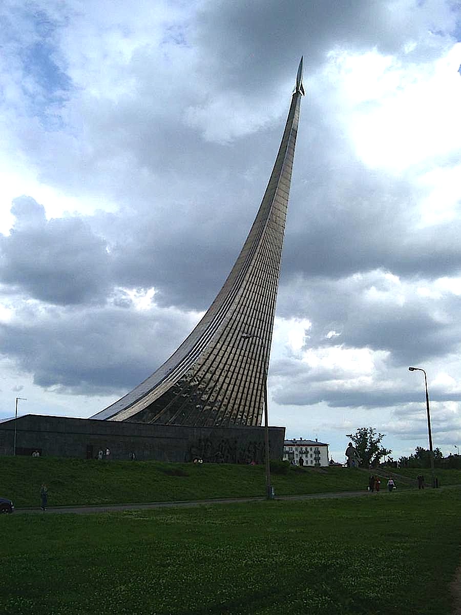 A photograph of The Monument to the Conquerors of Space, Russia 1964