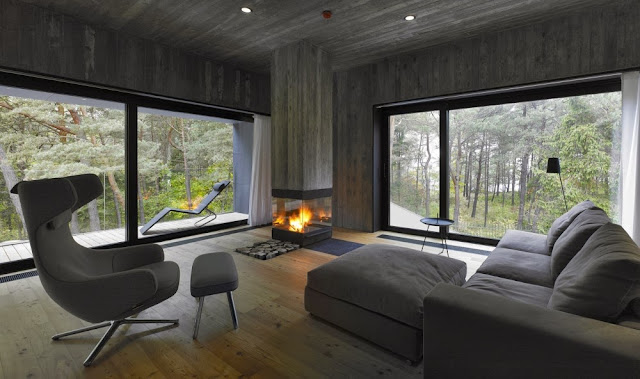 Strandhaus in Beton und Holz - Minimalismus und skandinavisches Design