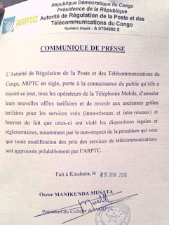 RDC: Annulation de nouvelles offres tarifaires mobiles: les consommateurs s'interrogent!