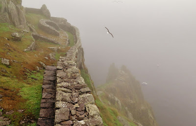 Garden terrace of the monastery of Skellig Michael, County Kerry, Ireland