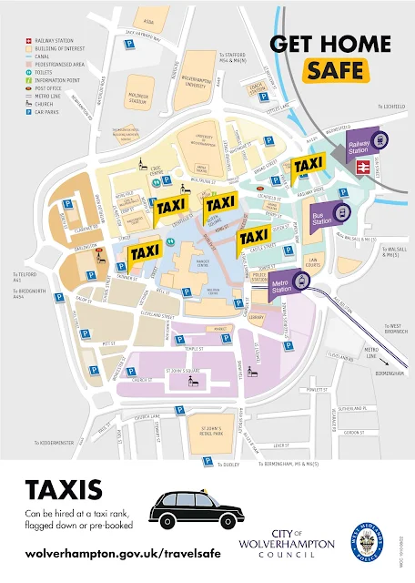 Wolverhampton City Centre Taxi Rank Locations