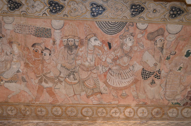 Paintings on Veerabhadra Temple Ceilings, Lepakshi, Andhra Pradesh