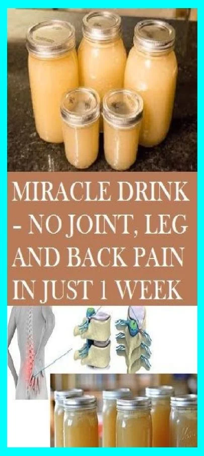 Cure Joints, Legs and Back Pain in 1 Week With This Amazing Drink