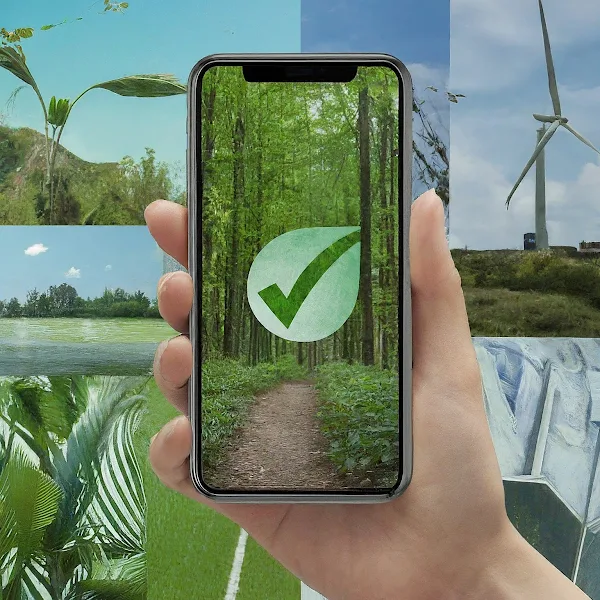 mobile screen show green app icon 