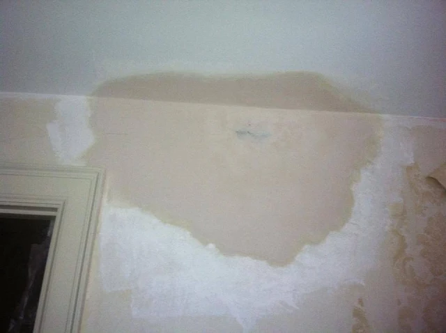 water damage plaster ceiling & wall near Clarence, NY