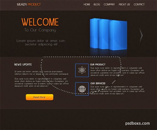 Photoshop Tutorial  Product Website Template 