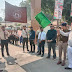 गाजीपुर पुलिस और विद्यार्थियों ने निकाली यातायात सुरक्षा रैली, बांटे गए पंपलेट