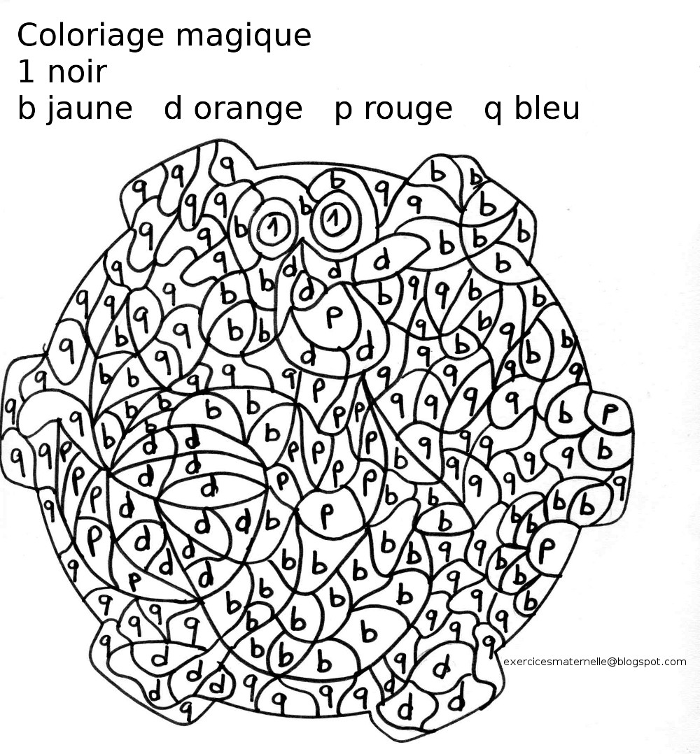 Coloriage magique maternelle un canard avec des fleurs