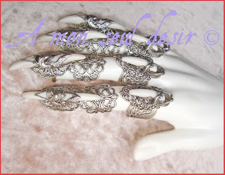 bague griffe gothique gothic goth claw ring 