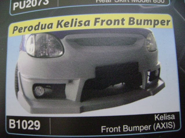 REV MOTORSPORT: perodua kelisa sport front bumper & rear 