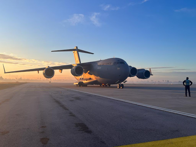 IAF C17 reaches Adana,Türkiye.