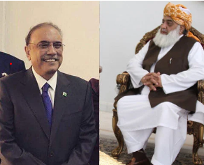 Maulana Fazlur Rehman, head of the Pakistan Democratic Movement (PDM), called on former president Asif Ali Zardari and PPP chairman Bilawal Bhutto.