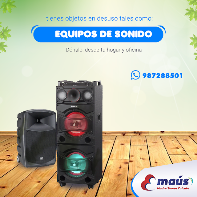 Dona equipos de sonido en desuso en Lima