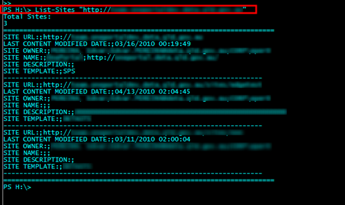 powershell-sharepoint-script-list-sites-web-application