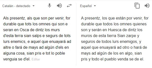 als presentz, google traductor, detecta catalán, 