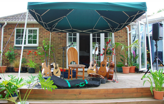 a deck, gazebo or pergolas