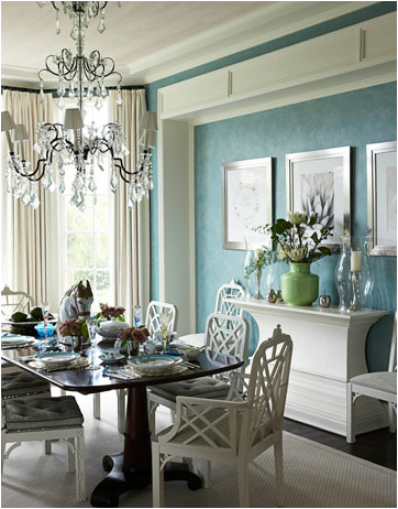  Blue  and Green  Dining Room Home  Decorating  Ideas 